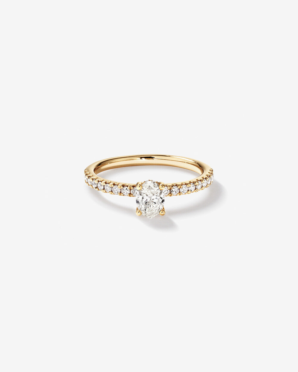 Stunning 0.7 CT Oval Moissanite Engagement Ring In Pave Design 1