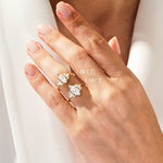 Stunning 1.0-1.50 CT Marquise Moissanite Engagement Ring with Cluster Design 6