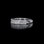 Round Cut Cubic Zirconia in 925 Sterling Silver Wedding Bands 7