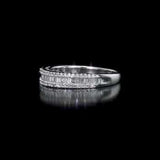 Round Cut Cubic Zirconia in 925 Sterling Silver Wedding Bands 7