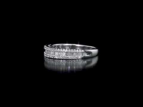 Round Cut Cubic Zirconia in 925 Sterling Silver Wedding Bands 7