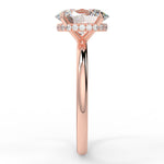 Stunning 2.11 CT Oval Moissanite Engagement Ring with Hidden Halo Design 9