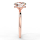Stunning 2.11 CT Oval Moissanite Engagement Ring with Hidden Halo Design 9