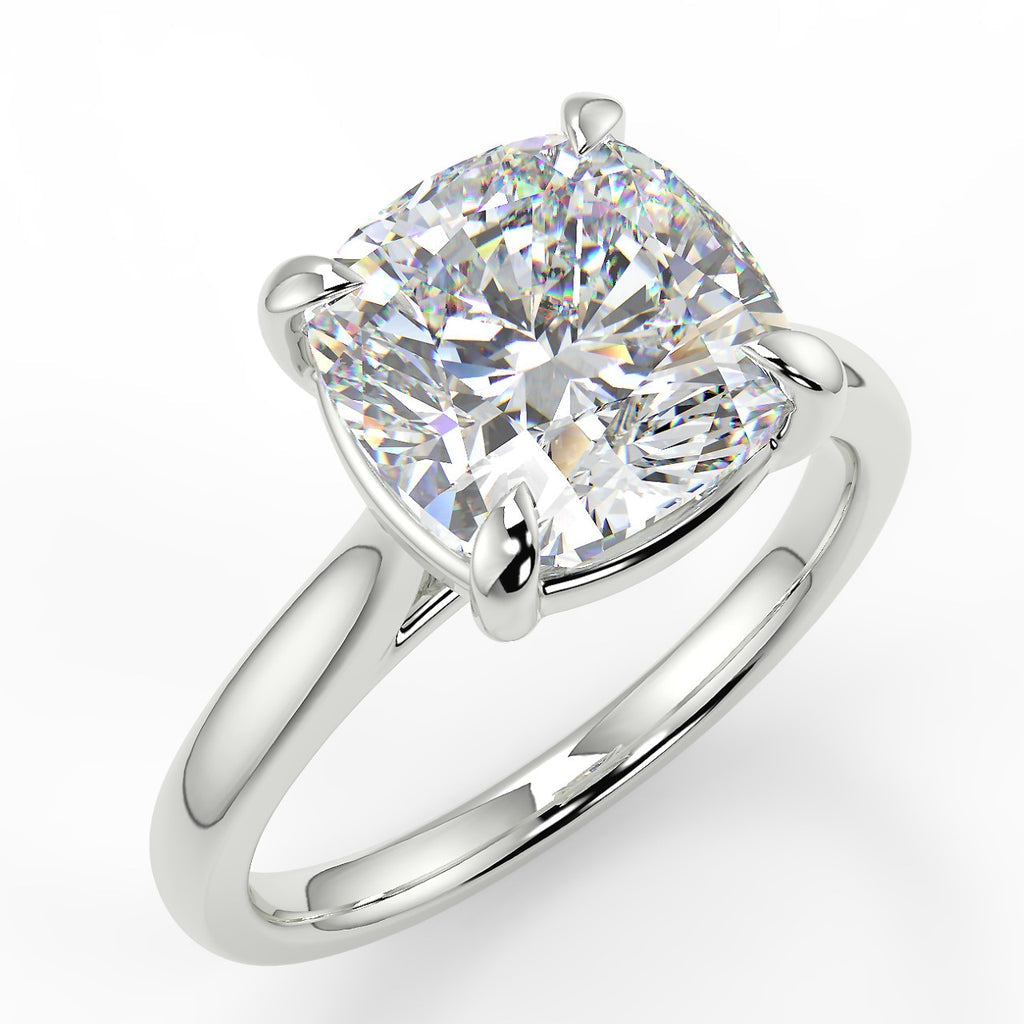 Stunning 2.80 CT Cushion Moissanite Engagement Ring with Solitaire Design 5