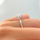 Stunning 3.0 CT Radiant Moissanite Engagement Ring with Hidden Halo Design 9