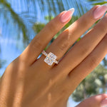 Stunning 3.75 CT Radiant Moissanite Engagement Ring with Pave Design 10
