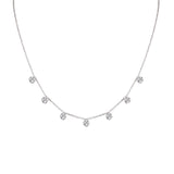 1.0 CT Round Moissanite Diamond Necklace in Solid Gold 1