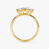 Stunning 2.50 TCW Pear & Emerald Moissanite Engagement Ring 3