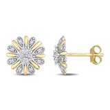 Round Cut Cubic Zirconia in 925 Sterling Silver Earrings 1