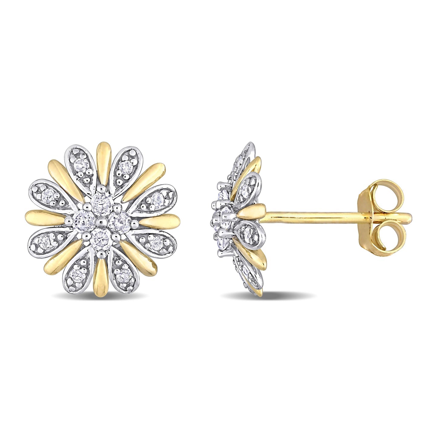 Round Cut Cubic Zirconia in 925 Sterling Silver Earrings 2