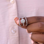Stunning 0.2 TCW Round Moissanite Stones Vintage Wedding Bands 4