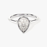Stunning 1.0-2.0 CT Pear Moissanite Engagement Ring with Dainty Design 4