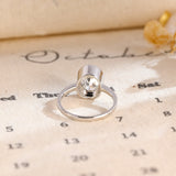 Stunning 1.0 CT Oval Cut Moissanite Engagement Ring with Solitaire Bezel Design 5