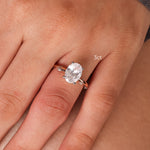 Stunning 1.0 CT Oval Moissanite Engagement Ring with Hidden Halo Design 3