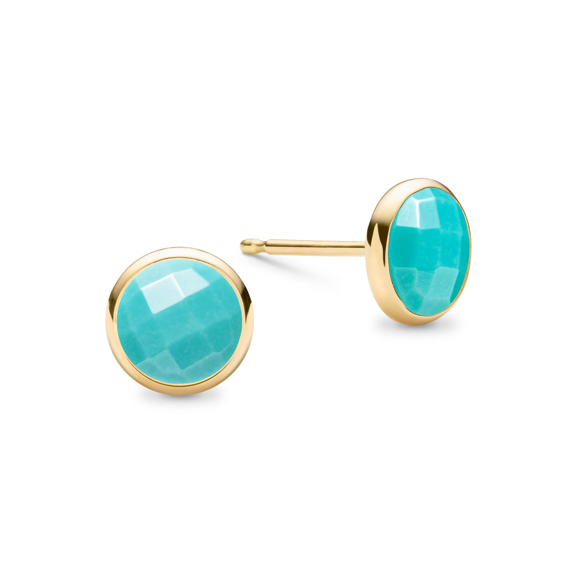 0.90 TCW Round Topaz Lab Made Diamond- December Birthstone Studs 1