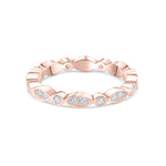 Stunning 0.2 TCW Round Moissanite Stones Vintage Style Wedding Bands 1