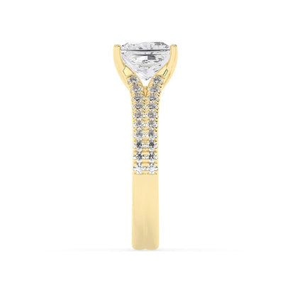 Stunning 2.0 CT Princess Moissanite Engagement Ring with Split Shank Design 3