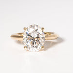 Stunning 3.0 CT Oval Cut Moissanite Engagement Ring with Solitaire Design 1