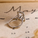 5.0 CT Radiant Shaped Moissanite Engagement Ring With Halo Split Shank Pave Accents 6