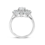 Stunning 0.5 CT Round Moissanite Engagement Ring In Cluster Design 3
