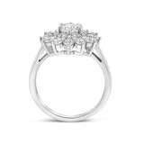 Stunning 0.5 CT Round Moissanite Engagement Ring In Cluster Design 3