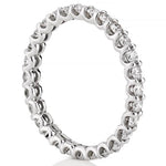 Stunning 1.0 CT Round Moissanite Stones Full Eternity Wedding Bands 4