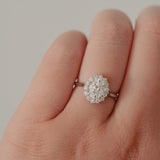Stunning 1 CT Oval Moissanite Engagement Ring With Halo Design 11