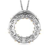 Round Cut Cubic Zirconia in 925 Sterling Silver Necklace 5