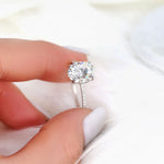Stunning 3 CT Oval Moissanite Engagement Ring with Pave Design 5