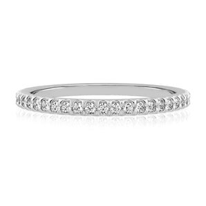 Stunning 0.30 TCW Round Moissanite Stones Half Eternity Wedding Band