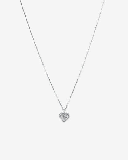 Round Cut Cubic Zirconia in 925 Sterling Silver Necklace 1