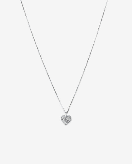 Round Cut Cubic Zirconia in 925 Sterling Silver Necklace 1