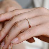 Stunning 0.3 TCW Round Moissanite Stones Half Eternity Wedding Band 6