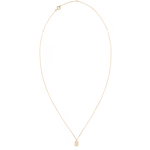 0.20 CT Round Moissanite Diamond Tagged Pendant Necklace in Solid Gold 10