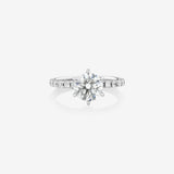 Stunning 1.97 CT Round Moissanite Engagement Ring Pave Design 1