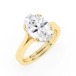Stunning 4.0 CT Oval Moissanite Engagement Ring with Hidden Halo Design 6