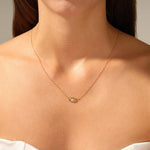 0.05 CT Round Moissanite Diamond Evil Eye Pendant Necklace in Solid Gold 5