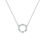 1.44 TCW Round Aquamarine Lab Made Diamond- March Birthstone Necklace 8
