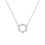 1.44 TCW Round Aquamarine Lab Made Diamond- March Birthstone Necklace 8