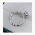 Stunning 2.5 CT Radiant Moissanite Engagement Ring with Pave and Hidden Halo Designs 3