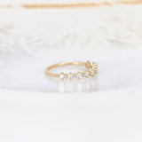 Stunning 0.35 TCW Round Moissanite Stones Half Eternity Wedding Bands 2