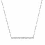2.0 CT Round Moissanite Diamond Bar Pendant Necklace in Solid Gold 3