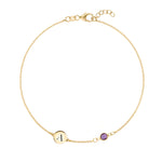 0.25 CT Round Amethyst Lab Made Diamond- February Birthstone Bracelet 1