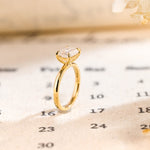 Stunning 1.0 CT Emerald Moissanite Engagement Ring with Solitaire Design 4