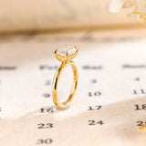 Stunning 1.0 CT Emerald Moissanite Engagement Ring with Solitaire Design 4