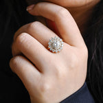 Stunning 0.5 - 1.5 CT Round Moissanite Engagement Ring with Double Halo Design 2