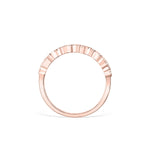 Stunning 0.2 TCW  Round Moissanite Stones in Half Eternity Wedding Band 3