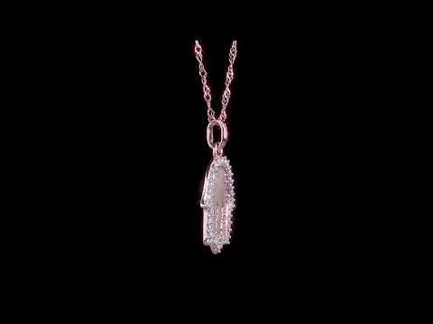 Round Cut Cubic Zirconia in 925 Sterling Silver Necklace 7