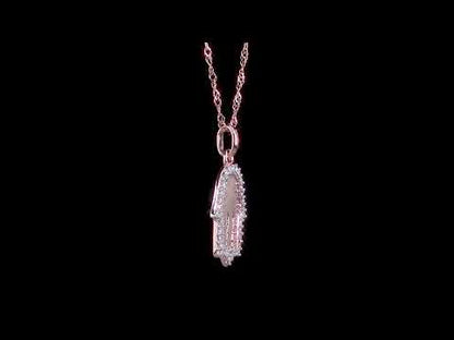 Round Cut Cubic Zirconia in 925 Sterling Silver Necklace 7