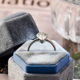 Stunning 3.0 CT Pear Moissanite Engagement Ring with Bezel Design 7